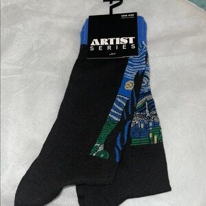 Van Gogh Starry Night Socks Official Merchandise NWT Artist Series